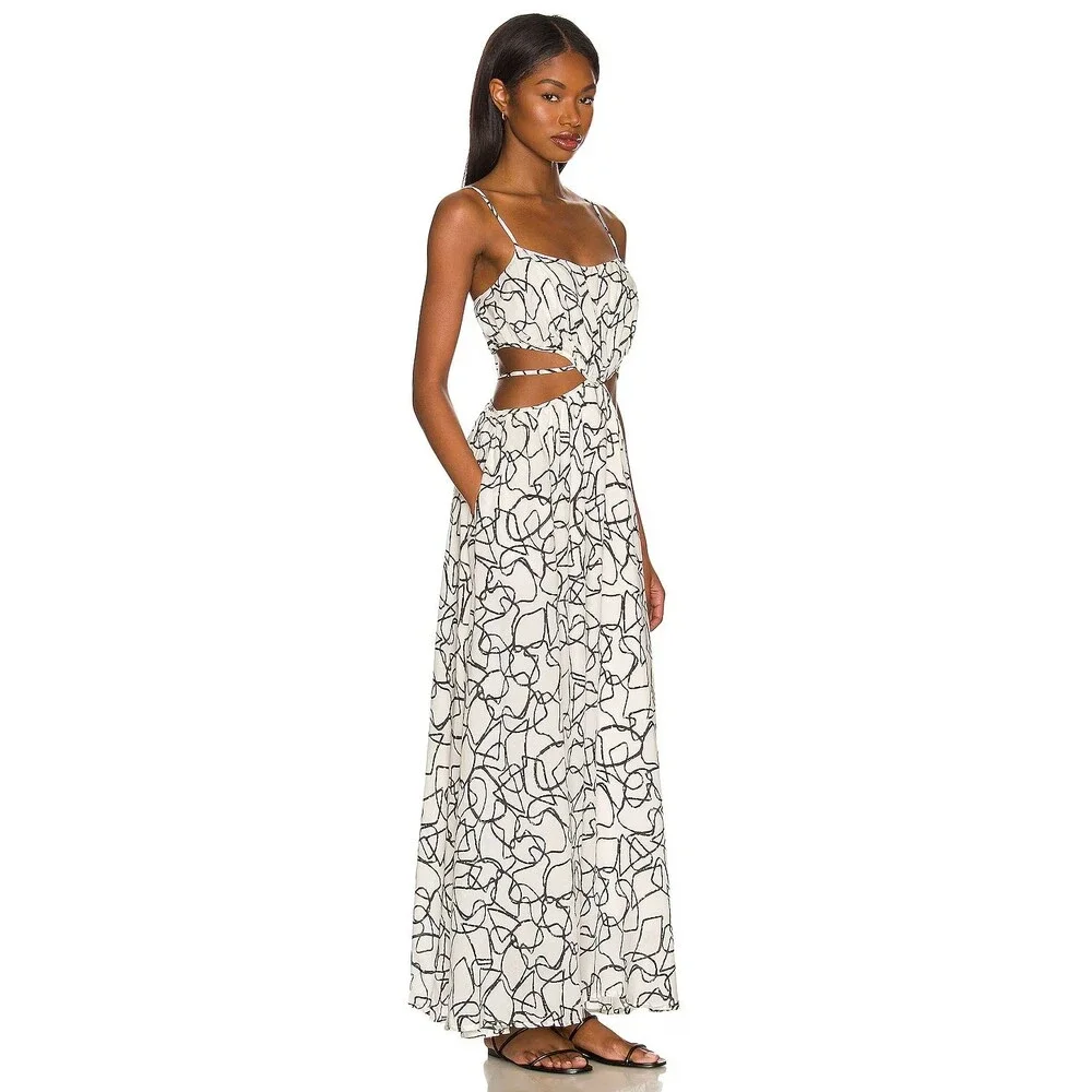 Anthropologie ASTR the Label Sanger Dress Cut-Outs M Boho Artsy Whimsical Edgy - Picture 2 of 8